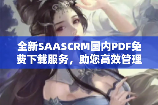 全新SAASCRM國內(nèi)PDF免費下載服務(wù)，助您高效管理客戶關(guān)系【40】